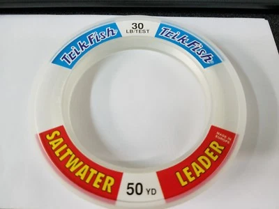 1 Spool Trik Fish Saltwater CLEAR Leader Material 30 lbs. Test 50 Yards - Image 1 of 2