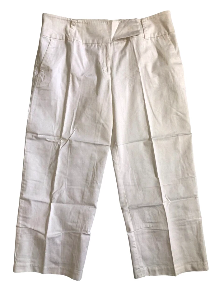 ALYX Size 10 ( 33x22 ) White Crop Pants Stretch Straight Mid-Rise Women's - Image 1 of 4