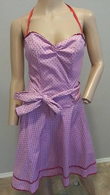 Vestido De Colección Años 90 Betsey Johnson NY Lunares Lentejuelas Retro Pinup Púrpura Rojo 6 Foto 1 de 4