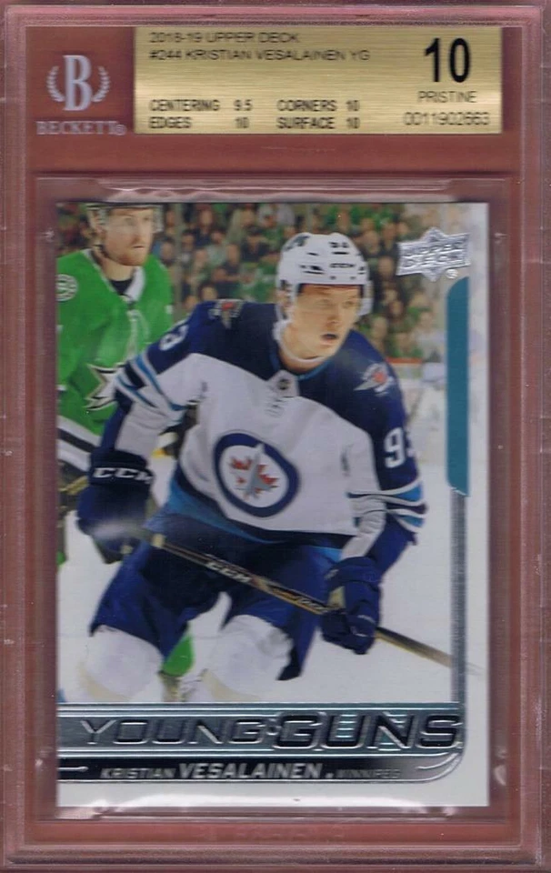 KRISTIAN VESALAINEN PRISTINE ROOKIE 2018-19 UPPER DECK YOUNG GUNS #244 BGS 10 YG - Image 1 of 1