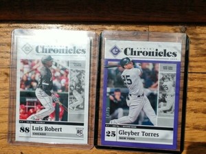 2020 Panini Chronicles #6 Gleyber Torres Purple/25 & Luis Robert RC