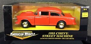 American Muscle 1955 Chevy Street Machine Die Cast 1:18 Scale ERTL~ NEW!