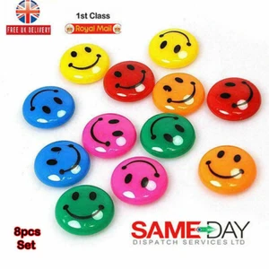 Smiley Face Fridge Magnets Strong Magnet Memo Magnetic Whiteboard Note Holder - Picture 1 of 7