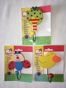 Set of 3 Children's Wooden Coat Hooks (Ladybird, Duck and Tree Designs) - Picture 1 of 5