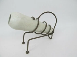 Mid Century art Pottery Vase in Metal Stand - Picture 1 of 4