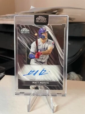 2024 Topps Chrome Black Matt Mervis Topps Autographs #CBA-MME Chicago Cubs - Image 1 of 2