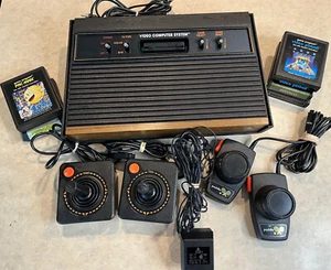 Atari 2600 Bundle Console, 5 Games, 2 Joysticks, 2 Paddles Cleaned & Tested!! #2 - Picture 1 of 12