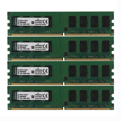 Kingston 4pcs 2GB PC2 6400U 2RX8 DDR2 800MHz  Memory RAM DIMM Desktop 240pin* - Image 1 of 4
