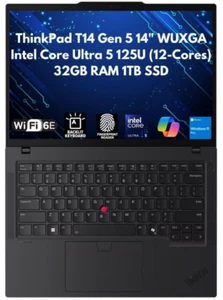 New Lenovo ThinkPad T14 Gen 5 14" WUXGA Ultra 5 125U 32GB 1TB SSD FPR IRCam W11P - Afbeelding 1 van 15