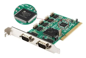 PCI 32bit 6xSerial RS-232 RS232 DB9 Com Ports Controller Card Mcs9865 Chips - Picture 1 of 5