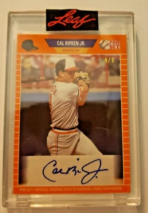 CAL RIPKEN JR 2021 LEAF PRO SPORT ACTION INK-ORANGE- 4/9 - Picture 1 of 4