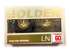 Cassette audio vintage dorée LN 60 ruban vierge scellé fabriqué en Chine type I