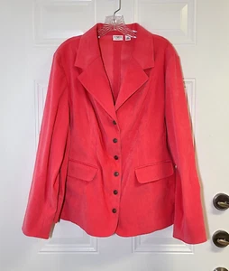 Blazer Cato Mujer Cepillado Gamuza Sintética Botones Frontal Elastizado Talla Grande 22W - Imagen 1 de 10