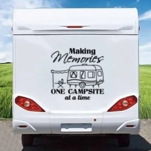 WOHNMOBIL CAMPER VAN WOHNWAGEN AUFKLEBER ABZIEHBILD KOMPASS ABENTEUER Erinnerungen Zitat - Bild 1 von 4