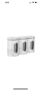 FoodStorage_1 Food Storage, Large, White/Black . Cookies Jars Or Candy Jars - Picture 1 of 10