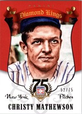 2014 Panini Hall of Fame Diamond Kings Red #3 Christy Mathewson - NM-MT #d/75