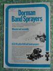 Dorman Band Sprayers Wheeled Unit 66 88 Gallon Drill Brochure / Leaflet 9429f