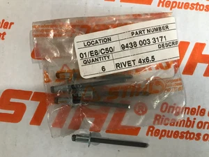 5 x seghetto alternativo rivetto cieco OEM STIHL HT 135, 101, 131 - 9438 003 3171 - Foto 1 di 1