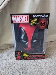 Marvel 3D FX Deko LED Nachtlicht Deadpool Maske Wandmontage Design Kinder NEU  - Bild 1 von 3