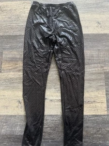SKIMS Signature Logo Foil Print Mesh Leggings black small - Picture 1 of 4