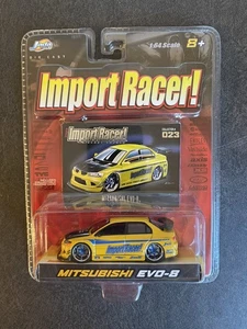 Jada Toys Mitsubishi EVO-8 Import Racer Rare Yellow 1:64 Scale #023 - NEW SEALED - Picture 1 of 2
