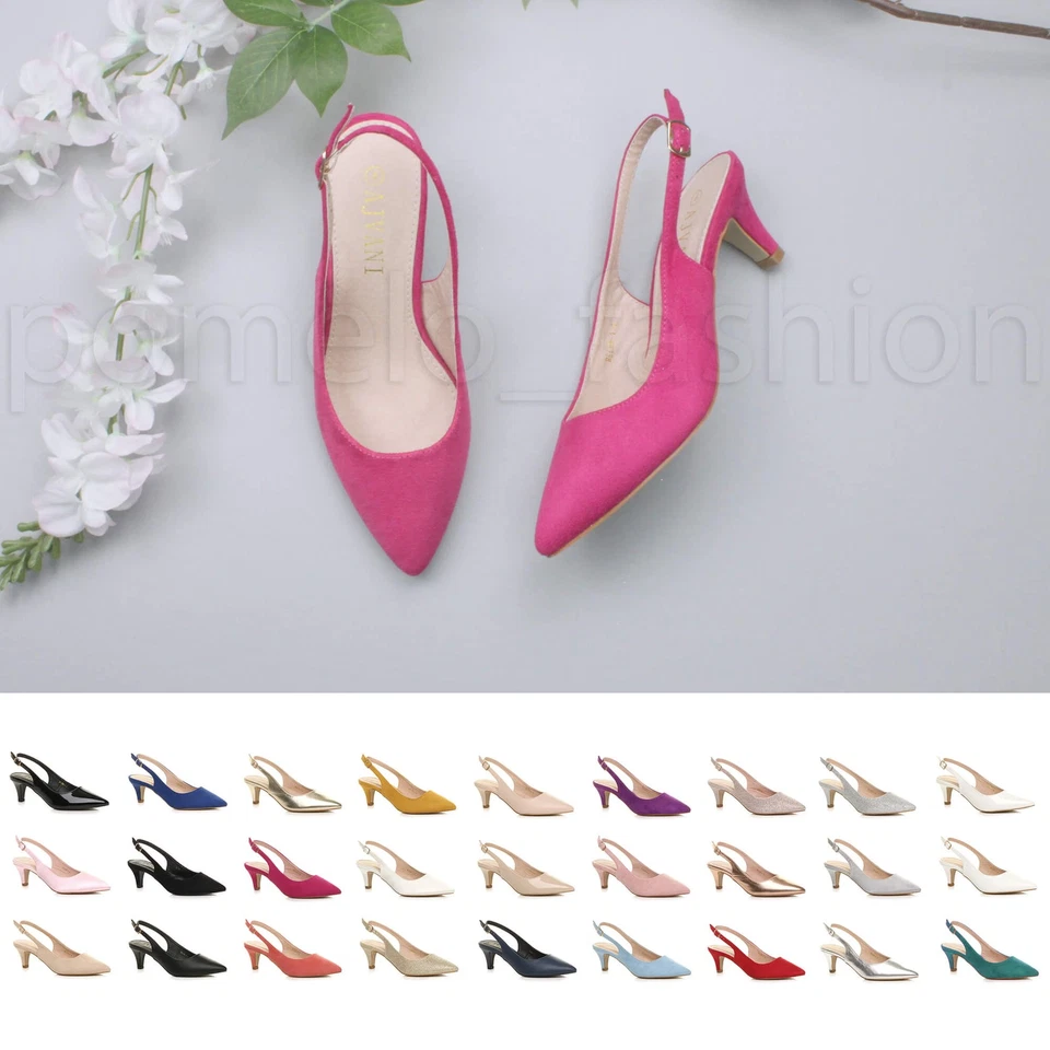 AJVANI ZAPATOS SANDALIAS MUJER SEÑORA TACÓN MEDIO BAJO AÑOS 50 60 FIESTA INTELIGENTE TALLA