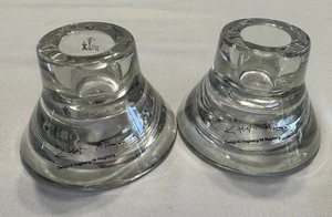 Ikea Glas Kerzenständer 2er Set K Hagberg M Hagberg Design klar modern spitz zulaufend - Bild 1 von 4