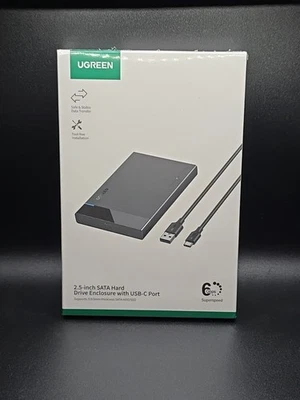UGREEN 2.5" Hard Drive Enclosure USB 3.0 to SATA III Adapter Supports 2.5 Inch - Image 1 of 3
