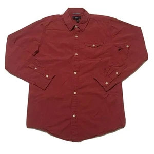 Gap Kids Button Front Shirt XXL Boys Maroon Regular Fit Long Sleeve Collared Kid - Picture 1 of 8