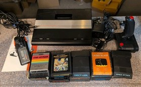 Atari 7800 Console With 15 Games Manual Tested Defender  Space Invaders Pac Man