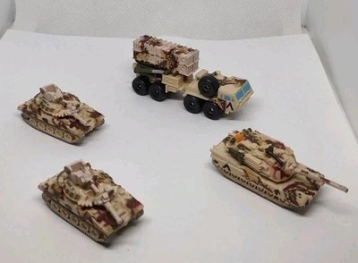 Micro Máquinas Militares De Colección Desierto Camuflaje Tanque Patriot Misil Pegado Foto 1 de 4