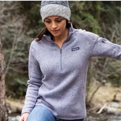 Suéter Patagonia para Mujer Mejor 1/4 Cremallera Pullover Brezo Púrpura Vellón Talla Pequeña Foto 1 de 4