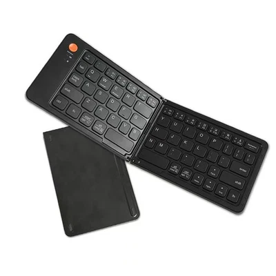 Portable USB-C Rechargeable Ultra Slim Foldable Keyboard Compatible Bluetooth - Image 1 of 4