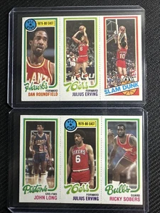 1980 Topps Basketball Julius Erving (2) Card Lot 76ers HOF - Picture 1 of 4