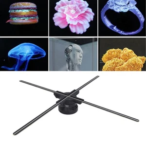 EU Plug 3D Hologram Fan 3D Hologram Projector Advertising Display With 960 L NEW - Afbeelding 1 van 12