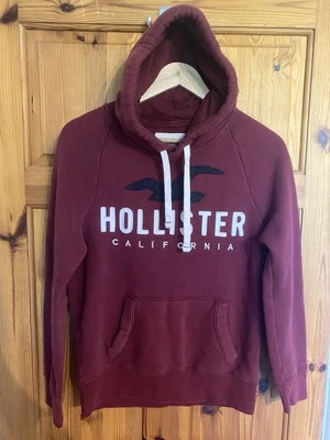 Hollister California Hoodie Size XS Burgundy Kangaroo Pocket (Small Defect) - Image 1 of 4