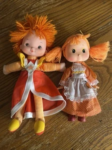 Vintage 1983 Rainbow Brite LaLa orange 10" Puppe Hallmark Mattel + Kaugummi Tropfen? Lot - Bild 1 von 24