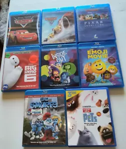 8 Kinder Blu-ray Konvolut Lot - Animiert - Disney Pixar's INSIDE OUT/CARS/BIG HERO 6 - Bild 1 von 18