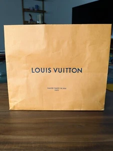 LOUIS VUITTON 15.6 X 13.25 X 6.25 Large Authentic Gift Shopping Paper Bag Orange - Picture 1 of 6