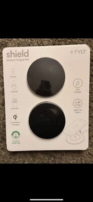 TYLT Shield Wireless Charging Pad 10W Slim Fast 2-Pack for iPhone Android - Image 1 of 2