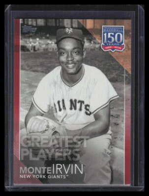 2019 Topps 150 Years of Professional Greatest Players Red gp47 Monte Irvin 7/10 - Image 1 of 2