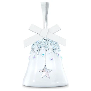 Swarovski 2024 Small Crystal Bell with Star Christmas Ornament 5545500 - Picture 1 of 8