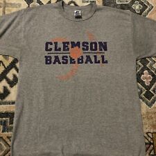 Clemson Baseball Shirt Men L Adult Gray Russell Athletic NCAA College Tigers