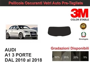 pellicola oscurante vetri pre tagliata audi a1 3p dal 2010 al 2018 kit lunotto - Imagen 1 de 1