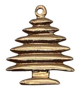 VINTAGE Solid 18k Yellow Gold Ladies Charm Pendant ~ CHRISTMAS TREE ~ - Picture 1 of 2