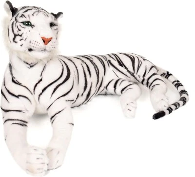 New Curvaso White Tiger Large Cuddly Plush Animal Stuffed Soft Toy Gift 140cm - Image 1 of 4