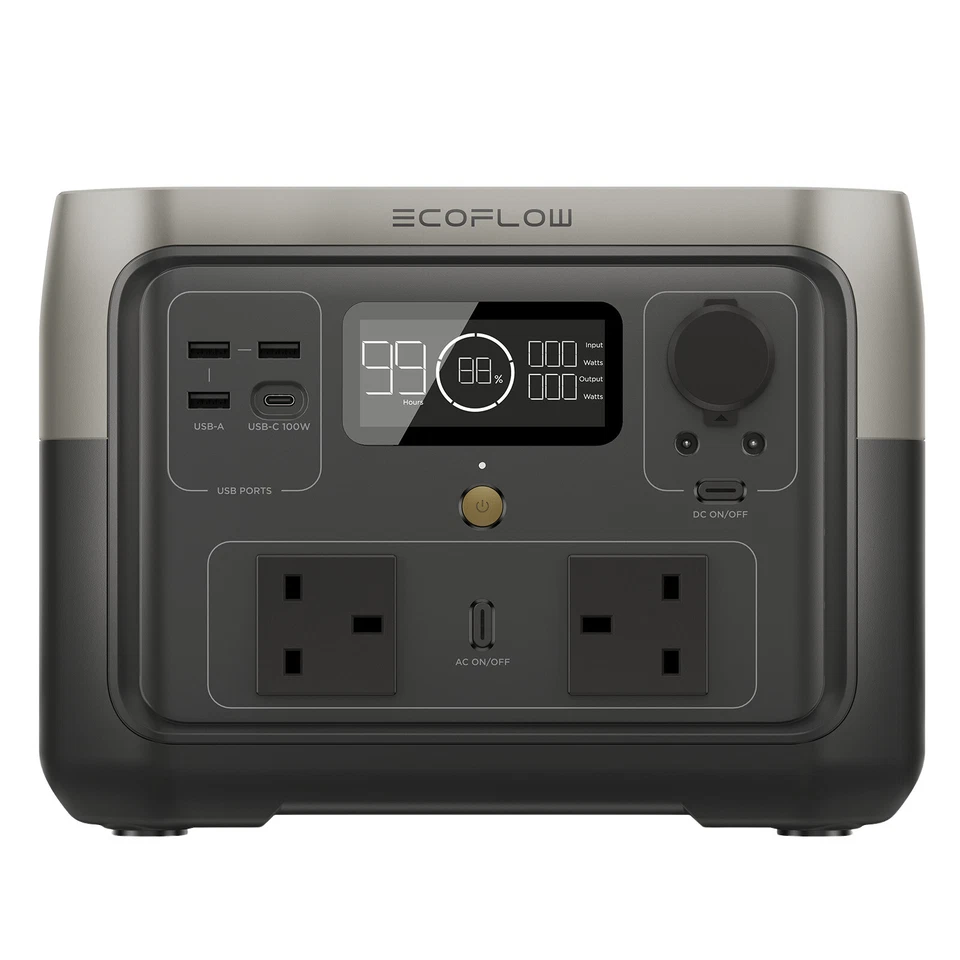 ECOFLOW River 2 Max Power Station 512Wh X-boost 1000W Portable Solar Generator