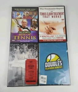 Lot 4 Tennis DVDs Doubles Elbow Treatment Unmatched Men Federer Agassi *AS IS* - Picture 1 of 4
