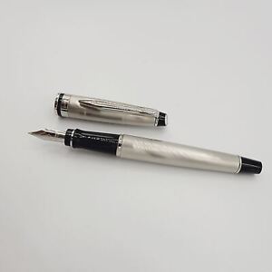 Waterman Expert Brushed Silver CT Medium Fountain Pen (S0952060)