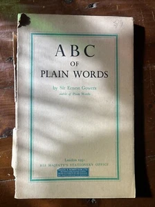 ABC of plain words by Sir Ernest Gowers, Vintage 1951 paperback - Picture 1 of 6